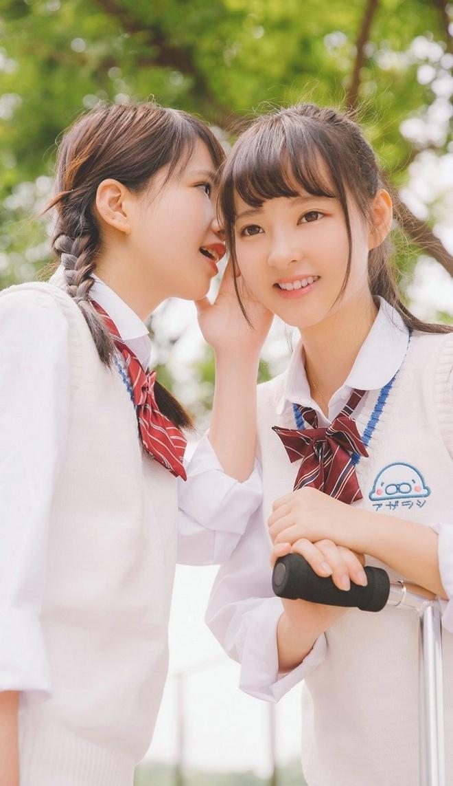 清纯甜美学生妹清新迷人姐妹花清新粉嫩阳光俏皮唯美时尚写真