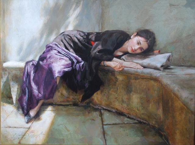 美国画家格伦·哈林顿的油画美女,够美的