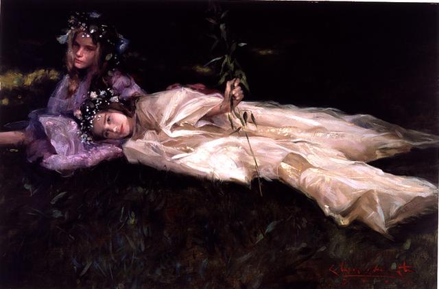 美国画家格伦·哈林顿的油画美女,够美的