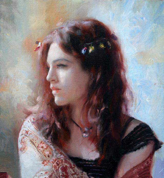 美国画家格伦·哈林顿的油画美女,够美的