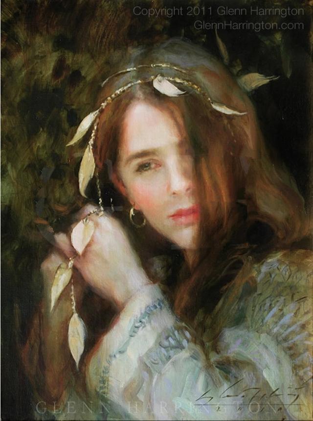 美国画家格伦·哈林顿的油画美女,够美的