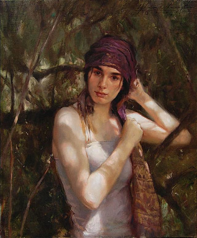 美国画家格伦·哈林顿的油画美女,够美的