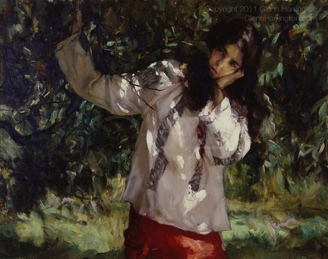 美国画家格伦·哈林顿的油画美女,够美的