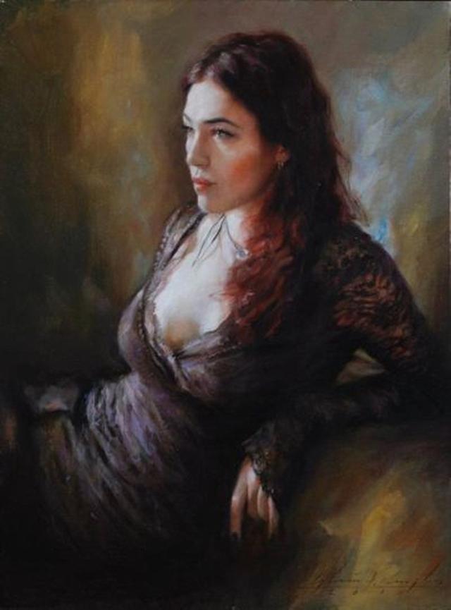 美国画家格伦·哈林顿的油画美女,够美的
