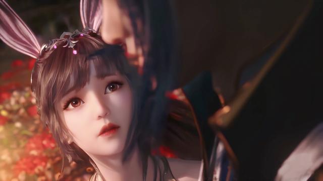 小舞仰头45度样子绝美,鼻子粉嫩红唇诱人,眼睛里全是唐三