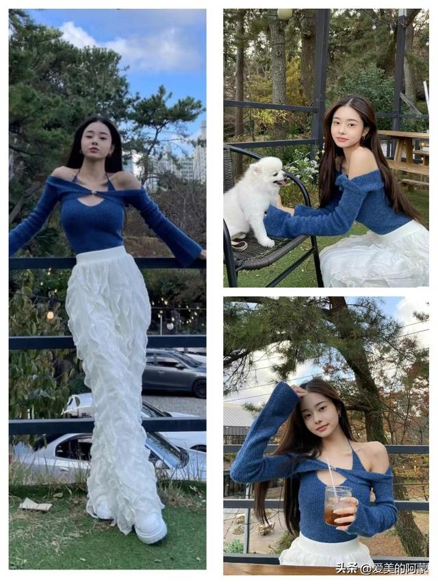 韩国猫系拽姐宋智雅的穿搭绝了,大胸女孩的穿衣模板,又辣又美