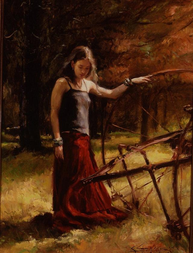 美国画家格伦·哈林顿的油画美女,够美的