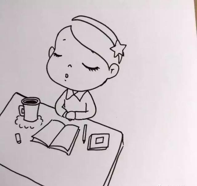 简笔画︱可爱女孩的简单画教程