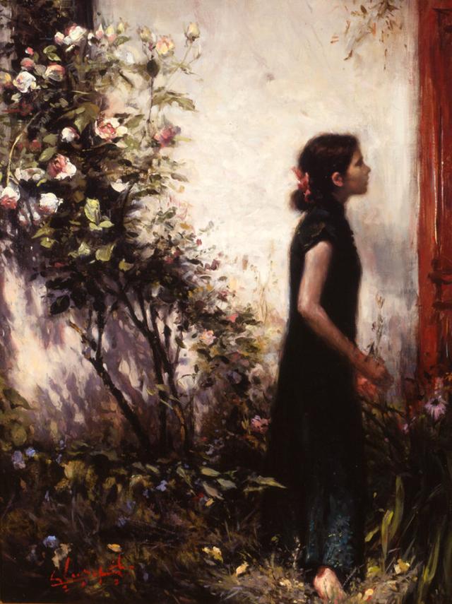 美国画家格伦·哈林顿的油画美女,够美的