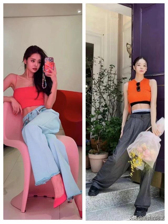 韩国猫系拽姐宋智雅的穿搭绝了,大胸女孩的穿衣模板,又辣又美