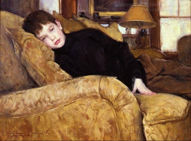 美国画家格伦·哈林顿的油画美女,够美的