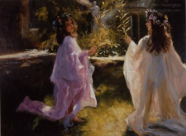 美国画家格伦·哈林顿的油画美女,够美的