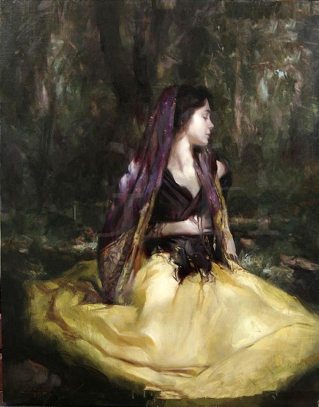 美国画家格伦·哈林顿的油画美女,够美的