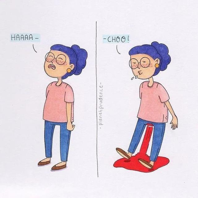 这位插画师画出女生隐私尴尬的日常,网友:是在我家装了摄像头?