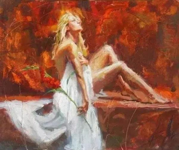 美国艺术家的人体油画作品,朦胧的性感