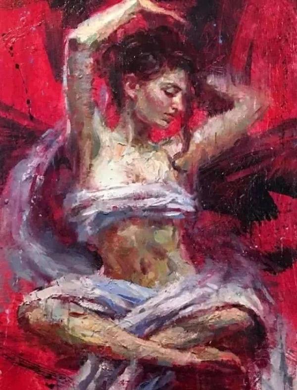 美国艺术家的人体油画作品,朦胧的性感
