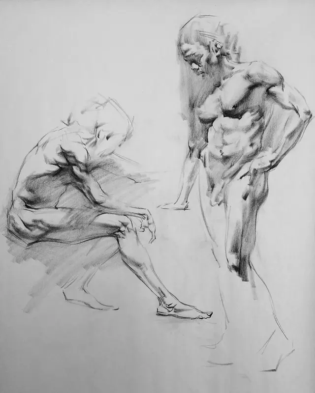 虽然是人体艺术,但是你们看美国艺术家的作品,总该只能学技术了