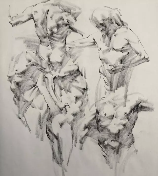 虽然是人体艺术,但是你们看美国艺术家的作品,总该只能学技术了