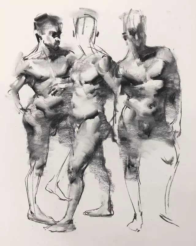 虽然是人体艺术,但是你们看美国艺术家的作品,总该只能学技术了