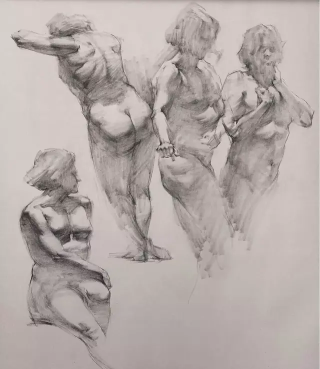 虽然是人体艺术,但是你们看美国艺术家的作品,总该只能学技术了