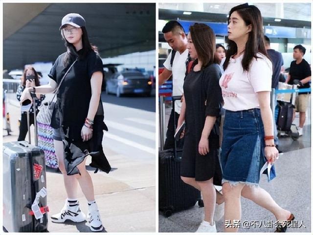 看脸90斤,看腿150斤,这7位女星小脸配粗腿,身材太不协调