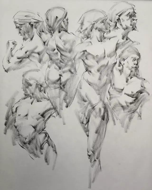 虽然是人体艺术,但是你们看美国艺术家的作品,总该只能学技术了
