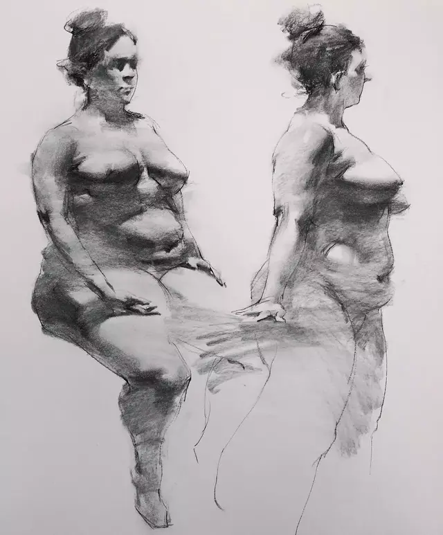 虽然是人体艺术,但是你们看美国艺术家的作品,总该只能学技术了