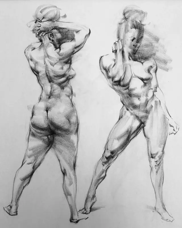虽然是人体艺术,但是你们看美国艺术家的作品,总该只能学技术了