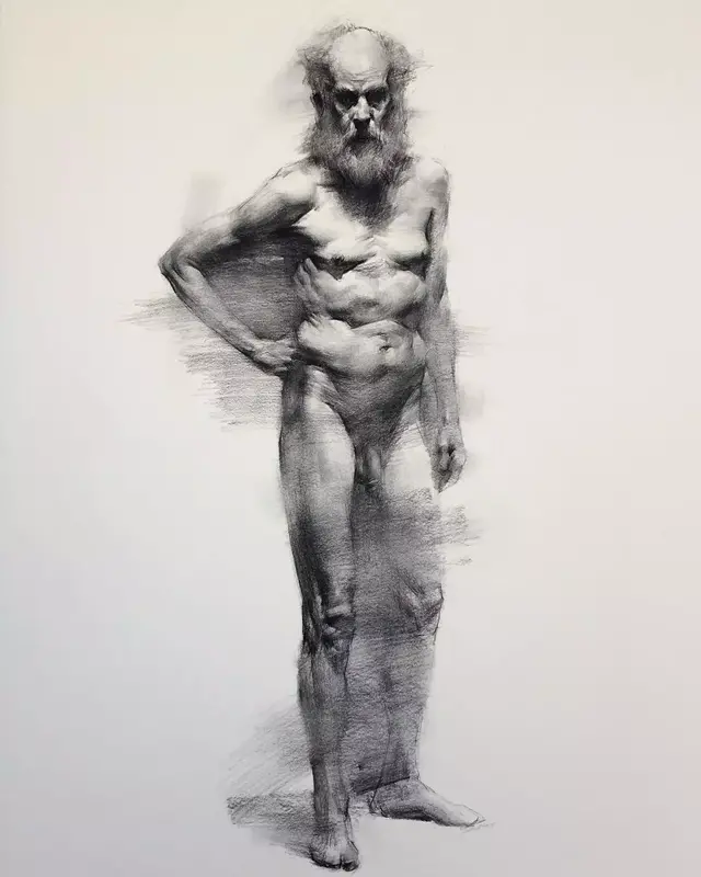 虽然是人体艺术,但是你们看美国艺术家的作品,总该只能学技术了
