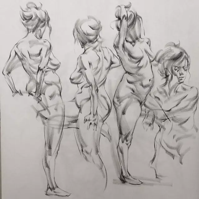 虽然是人体艺术,但是你们看美国艺术家的作品,总该只能学技术了