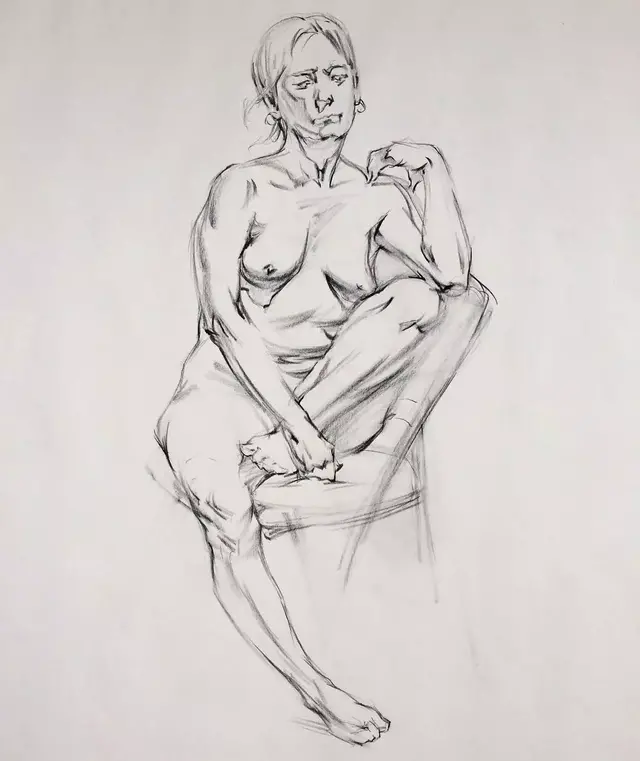 虽然是人体艺术,但是你们看美国艺术家的作品,总该只能学技术了