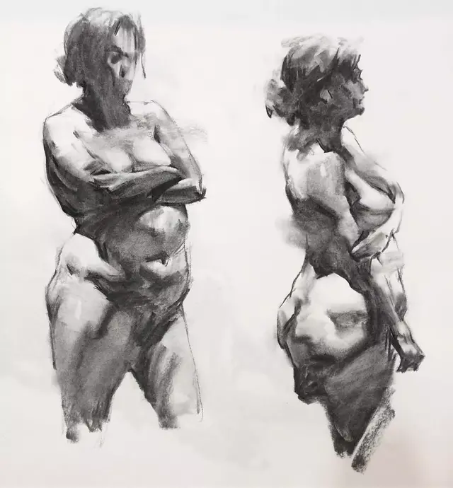 虽然是人体艺术,但是你们看美国艺术家的作品,总该只能学技术了