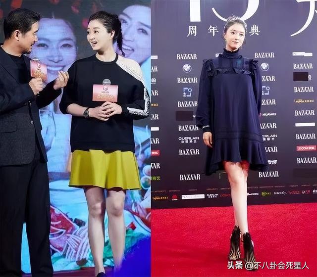 看脸90斤,看腿150斤,这7位女星小脸配粗腿,身材太不协调