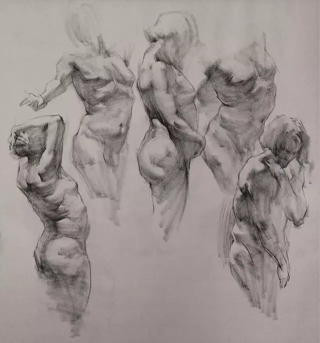 虽然是人体艺术,但是你们看美国艺术家的作品,总该只能学技术了