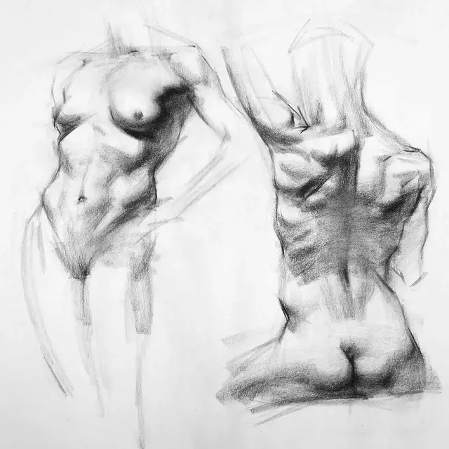 虽然是人体艺术,但是你们看美国艺术家的作品,总该只能学技术了
