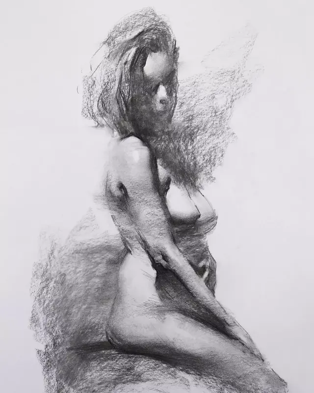 虽然是人体艺术,但是你们看美国艺术家的作品,总该只能学技术了