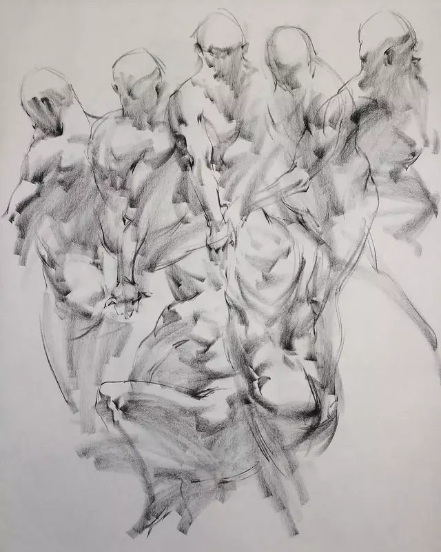 虽然是人体艺术,但是你们看美国艺术家的作品,总该只能学技术了