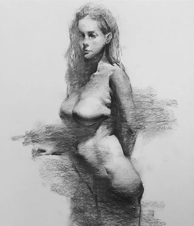 虽然是人体艺术,但是你们看美国艺术家的作品,总该只能学技术了