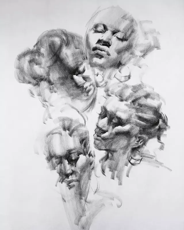 虽然是人体艺术,但是你们看美国艺术家的作品,总该只能学技术了