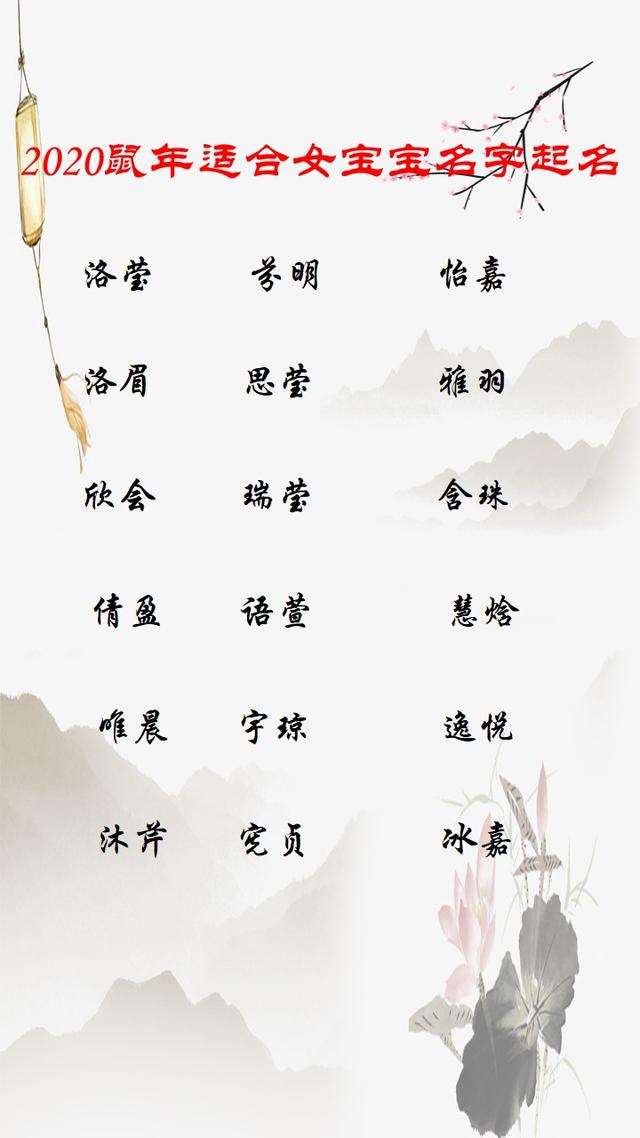 2020年漂亮有涵养的女孩名字大全,而且还不带重复