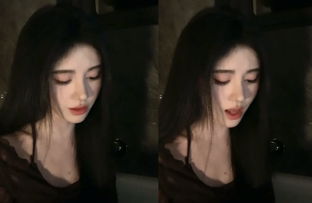 女星鞠婧祎罕晒性感照!穿紧身吊带秀事业线,吐舌卖萌太俏皮
