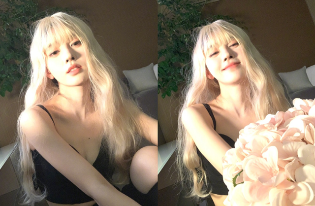 女星鞠婧祎罕晒性感照!穿紧身吊带秀事业线,吐舌卖萌太俏皮