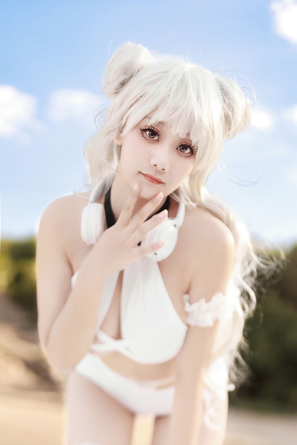 海边娇嫩白皙小美妞
