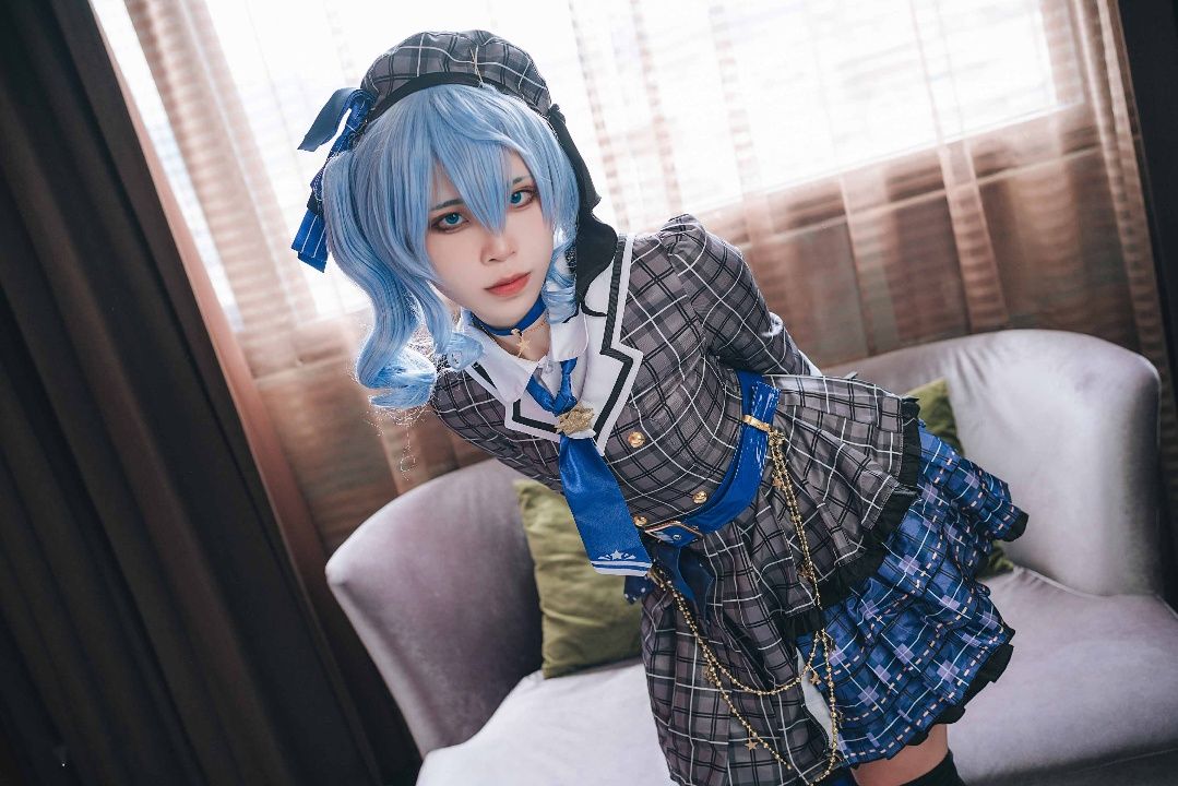 我推的虚拟偶像歌手Hoshimachi Suisei 三点全露cosplay coser_浵卡