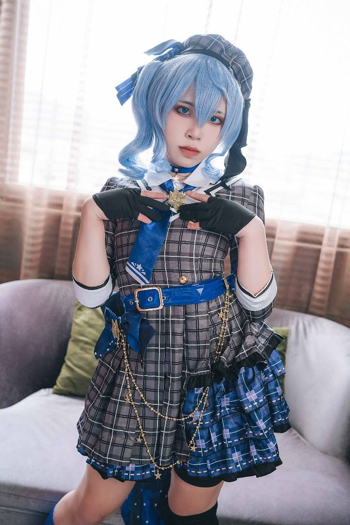 我推的虚拟偶像歌手Hoshimachi Suisei 三点全露cosplay coser_浵卡