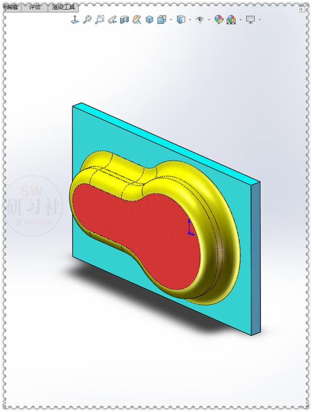 用SolidWorks画一个钣金壳，用到了通风口、成形工具、特征库