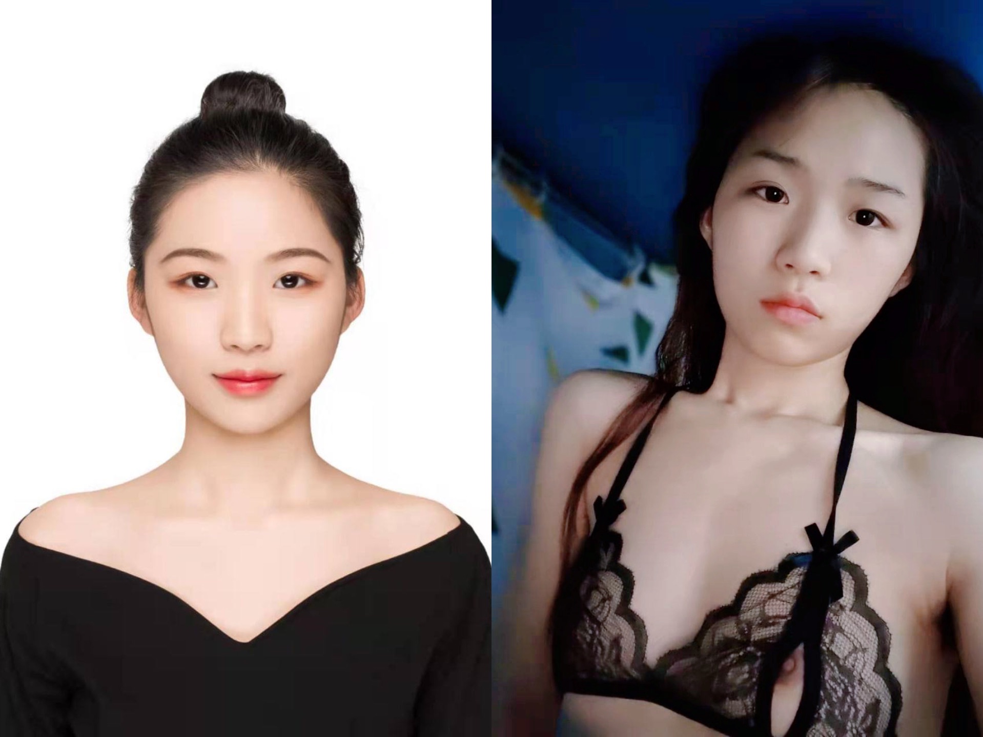 露脸反差婊，清纯女神VS淫荡母狗
