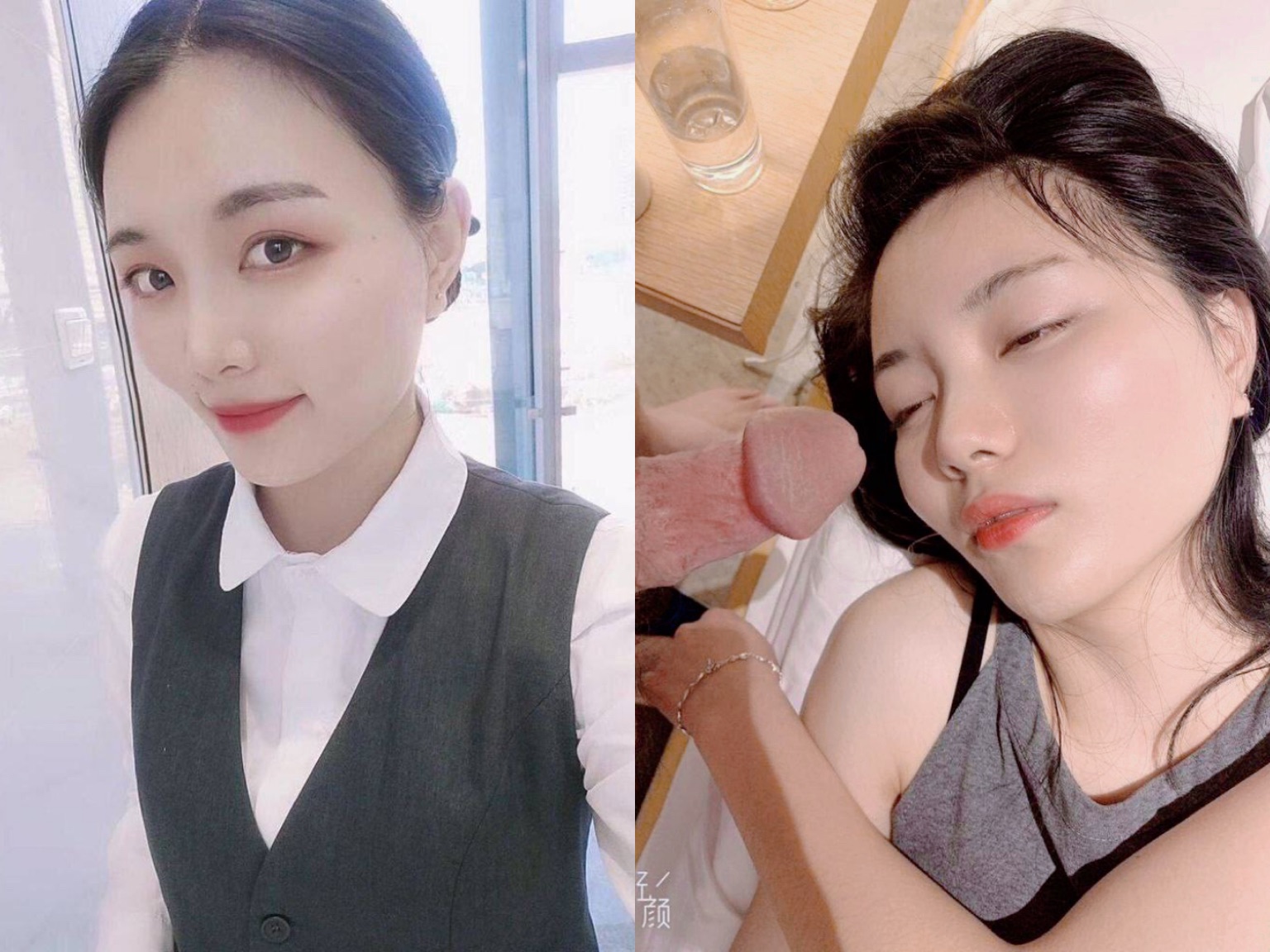 露脸反差婊，清纯少女VS淫荡母狗