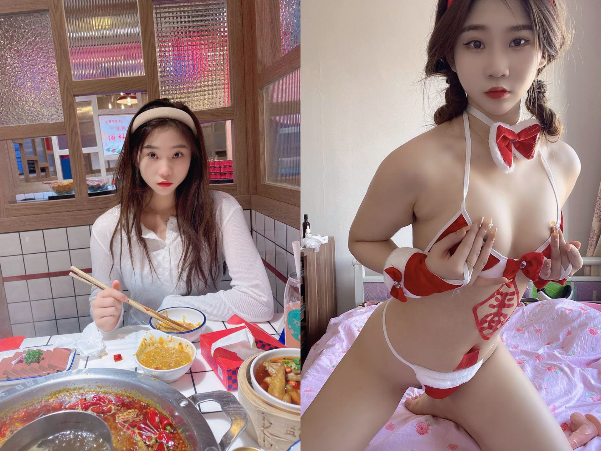 露脸反差婊，清纯少女VS淫荡母狗