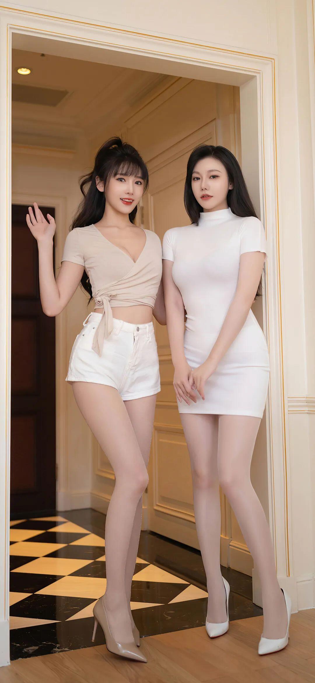 漂亮的妹子凑一起了